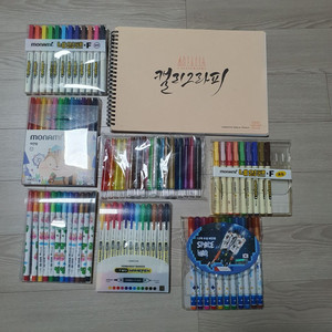 모나미 네임펜, 싸인펜, 색연필, 아트스퀘어 캘리그라피