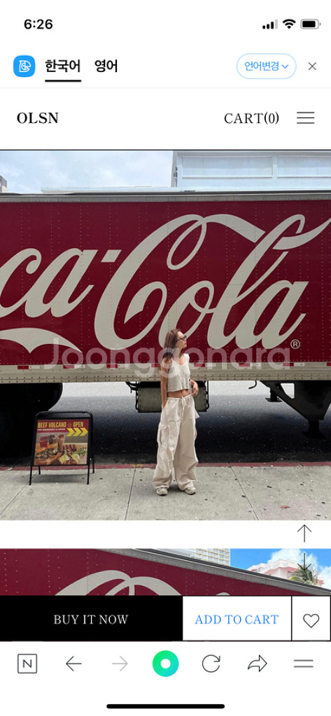 올슨 쇼핑몰 vintage cargo pants--2