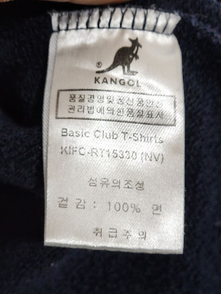 (M) 캉골 맨투맨 네이비 기본로고 티셔츠--5