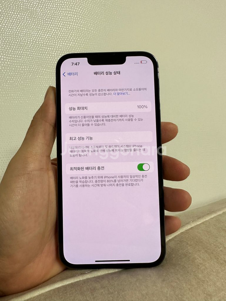 아이폰13프로 256 시에라 블루 네고가능 배터리100--7