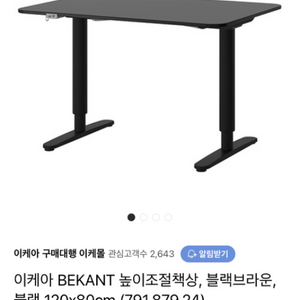 이케아 베칸트 전동 높이조절 책상