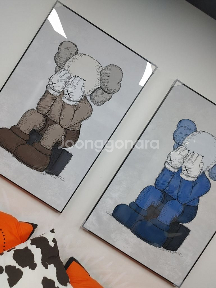 카우스 베어브릭 피규어 대형 그림 액자 인테리어 소품--2