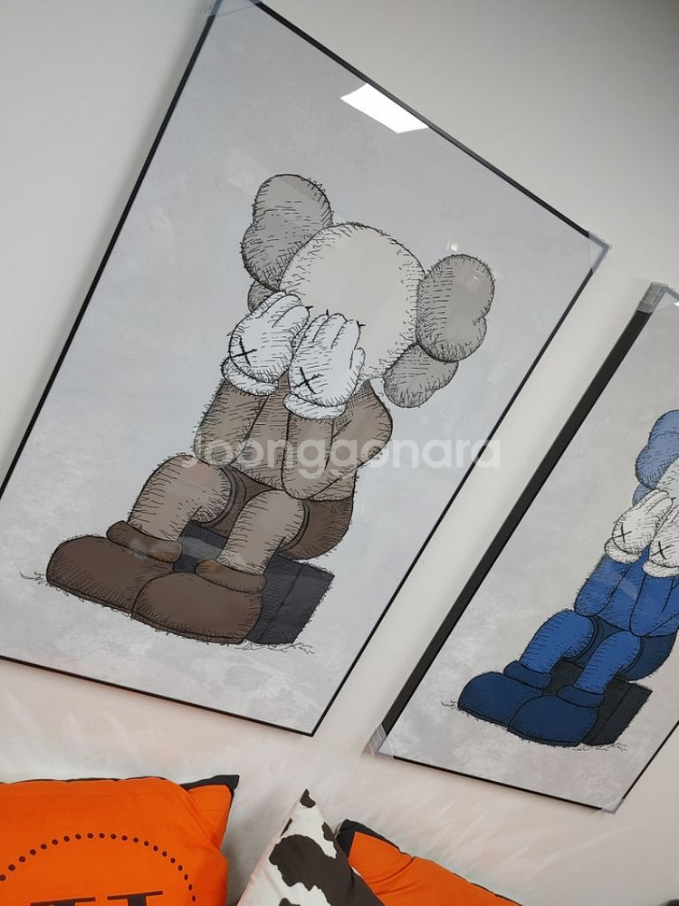카우스 베어브릭 피규어 대형 그림 액자 인테리어 소품--4