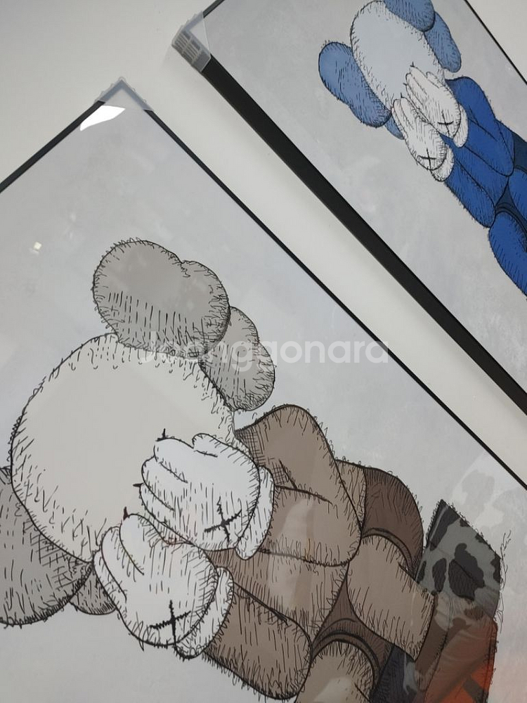 카우스 베어브릭 피규어 대형 그림 액자 인테리어 소품--9