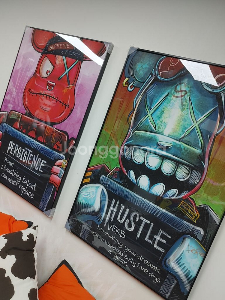 카우스 베어브릭 대형 팝아트 그림 액자 인테리어 소품--3