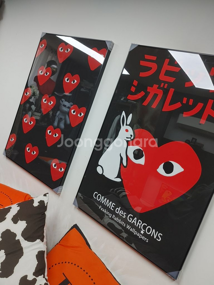 꼼데가르송 캐릭터 로고 하트 대형 팝아트 그림 액자--2