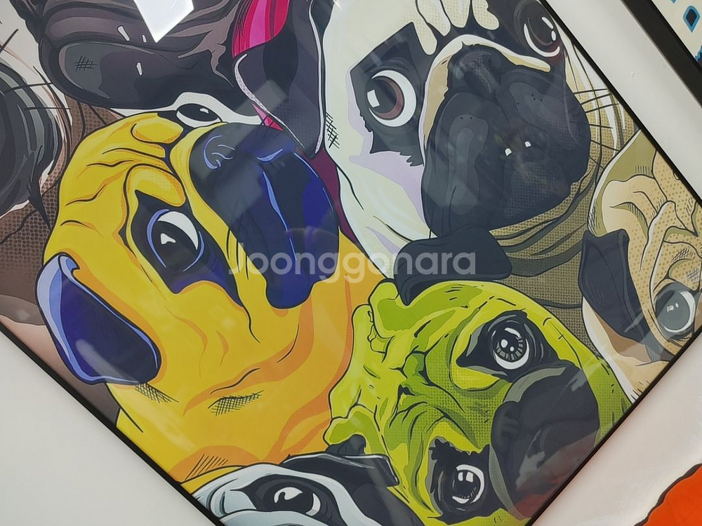 불도그 불독 마를린먼로 대형 팝아트 그림 액자 소품--8