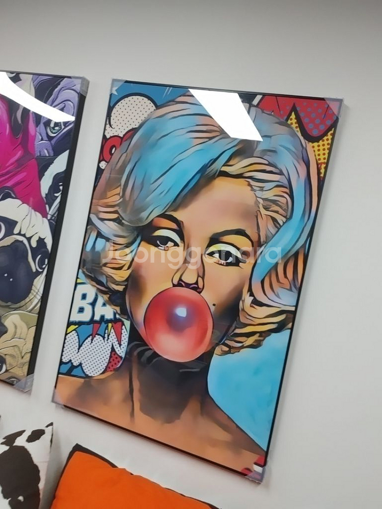 불도그 불독 마를린먼로 대형 팝아트 그림 액자 소품--9