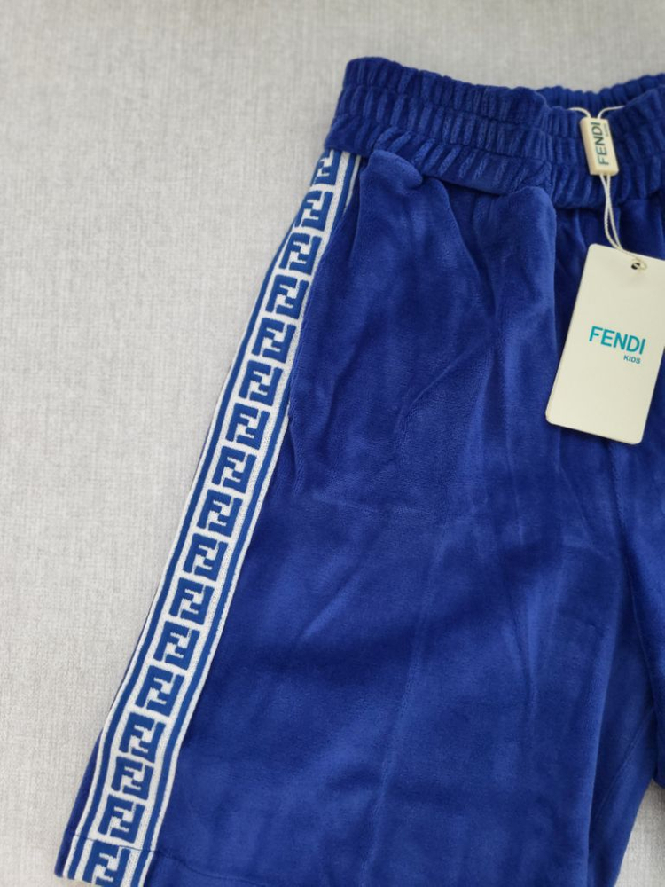 펜디키즈 테리로고반바지 6y--3