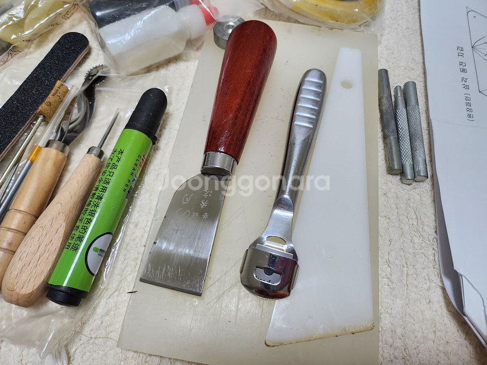 가죽공예 도구 일괄--3