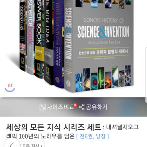 네셔널 지오그래픽 세상의모든지식 세트 (총6권 양장)