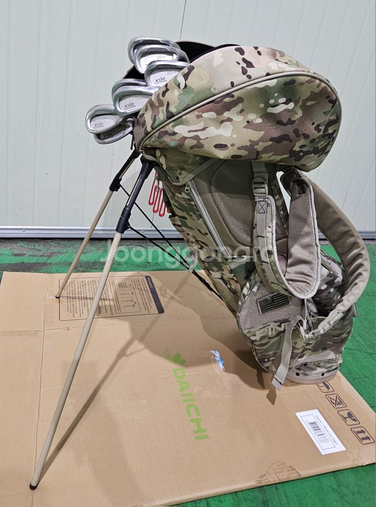 삼양 정품 핑 후퍼 경량 캐디백 밀리터리 카모 골프백--2