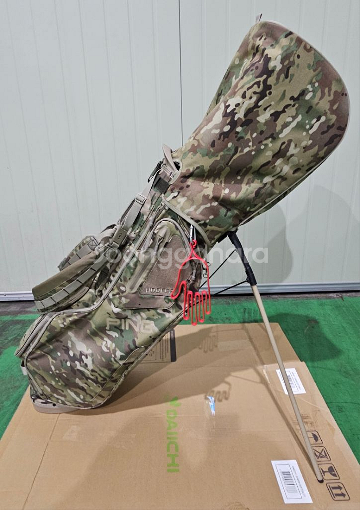 삼양 정품 핑 후퍼 경량 캐디백 밀리터리 카모 골프백--4