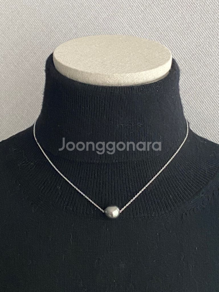 천연 흑진주 목걸이(14K)--9