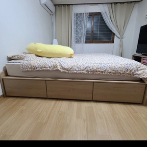 [이사정리] 퀸 매트리스+침대프레임 수납형