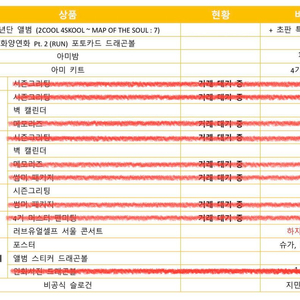 방탄소년단 굿즈 팝니다