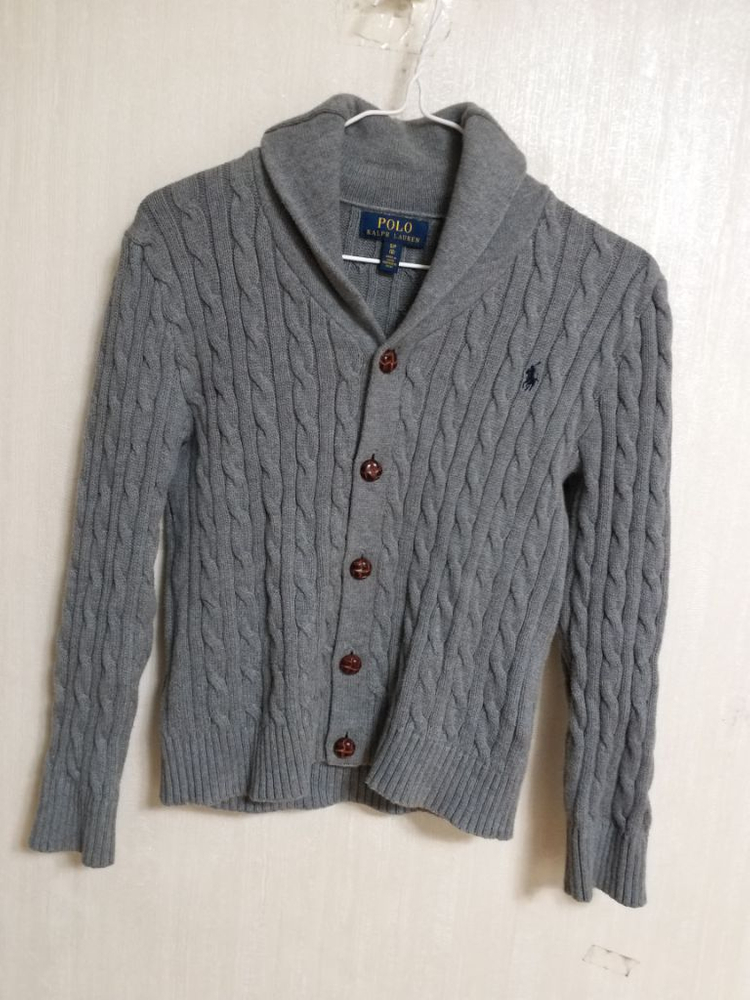 남주니어 폴로랄프로렌 꽈베기 클래식 면가디건(8.130--0