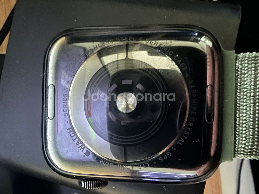 애플워치5 스테인리스 블랙 44mm--1