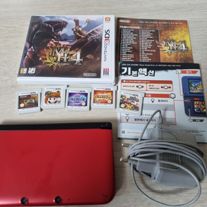 택포) 닌텐도3ds XL+칩5개+충전기