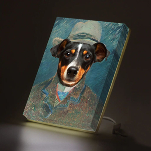 강아지 명화 초상화 무드등 액자