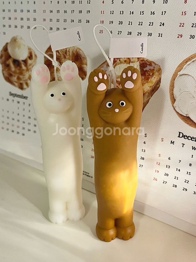 길쭉고양이캔들 인테리어소품 방꾸미기 답례품 선물--1