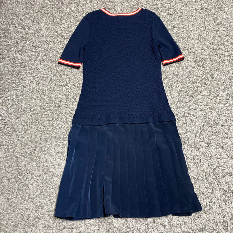 타미힐피거 니트 플리츠 롱 원피스 이미지