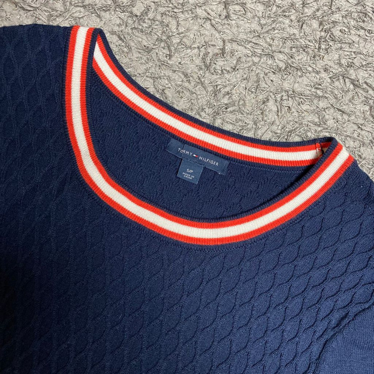 타미힐피거 니트 플리츠 롱 원피스 이미지