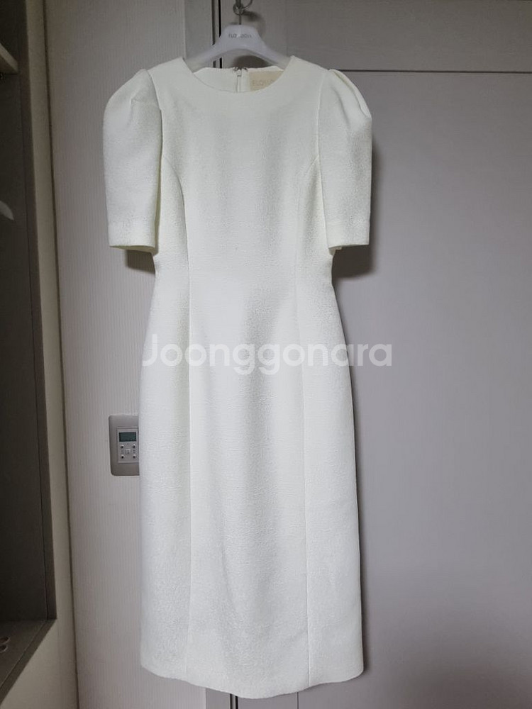 플로움 클래식 블루밍 드레스 롱 - 아이보리 S--1