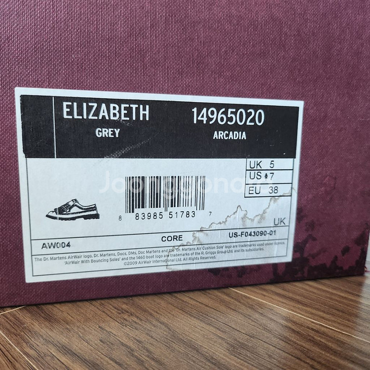 닥터마틴 엘리자베스 UK5 EU38--5