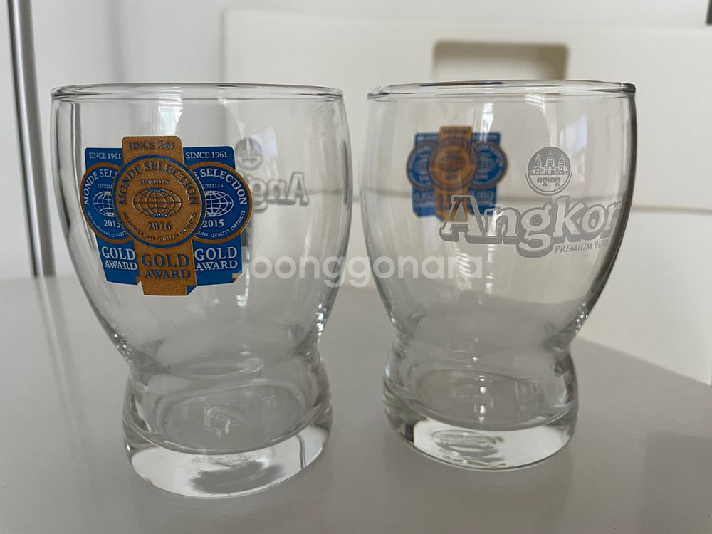 앙코르 ankor 맥주잔 (새상품)(2개)--0