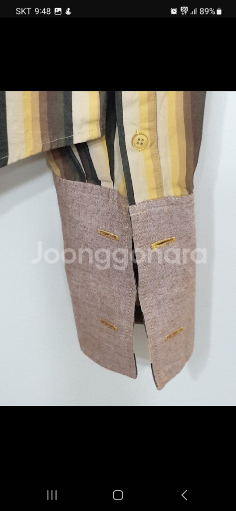 (M) 폴스미스 셔츠 스트라이프 남방 커프스보턴--5