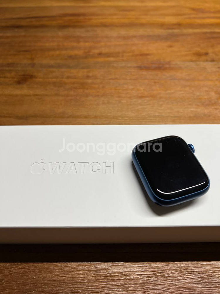 애플워치 7 45mm GPS 어비스 블루 박스셋 보증--6