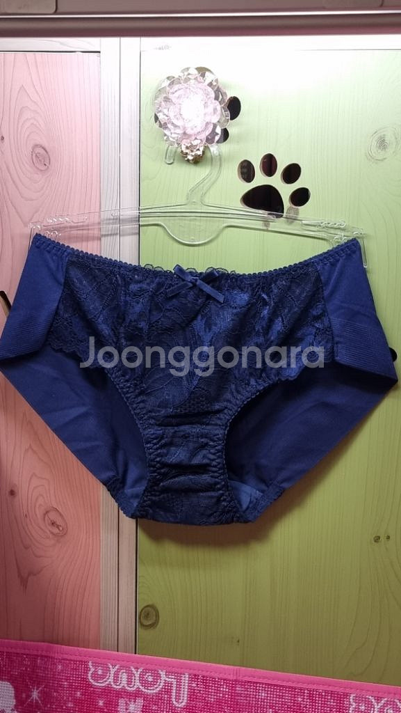 에블린 네이비 플라워 노라인팬티 85S~90S--2