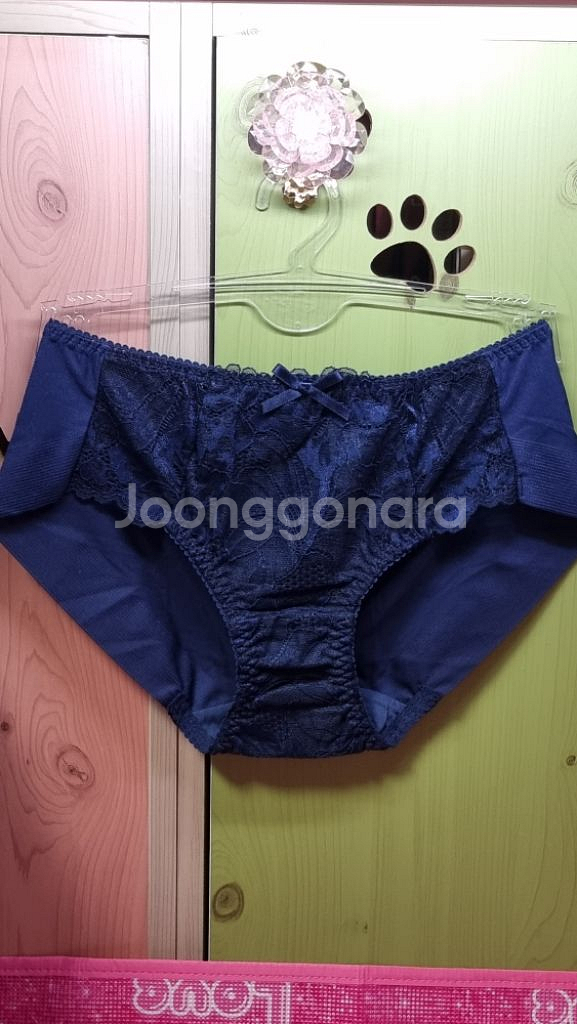 에블린 네이비 플라워 노라인팬티 85S~90S--3