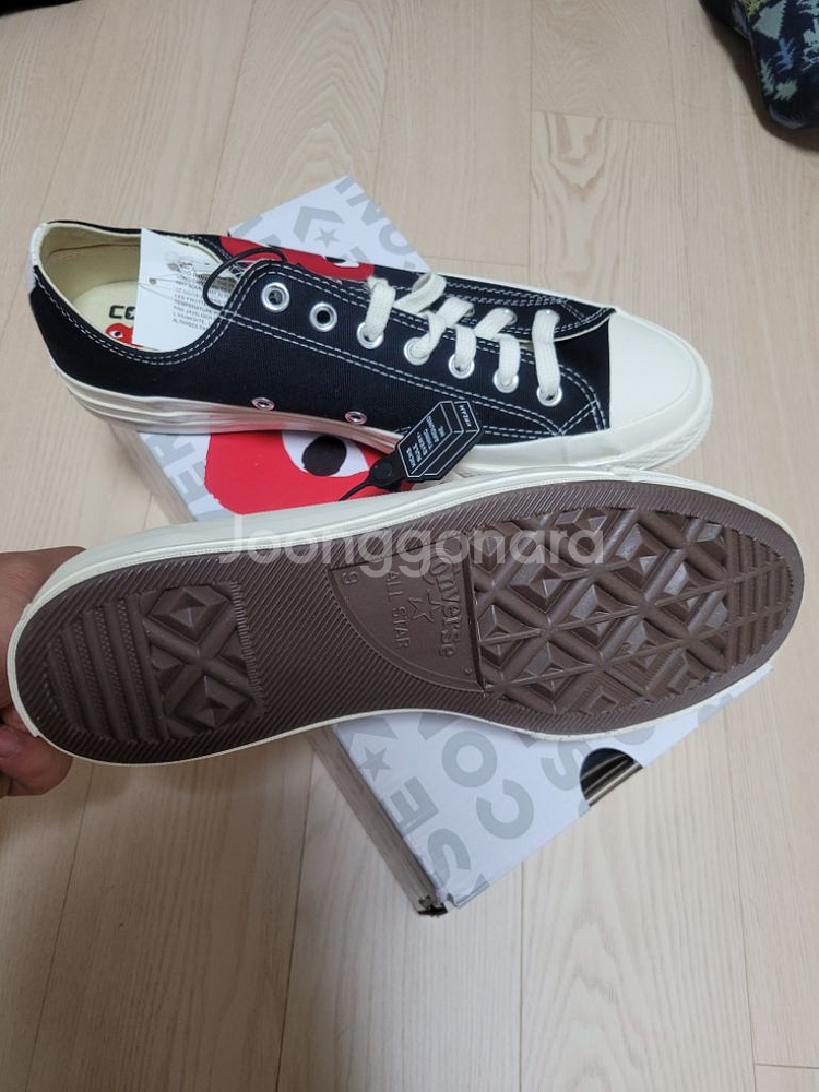 (가격인하)꼼데가르송 척테일러 블랙 275 완전 새상품--1