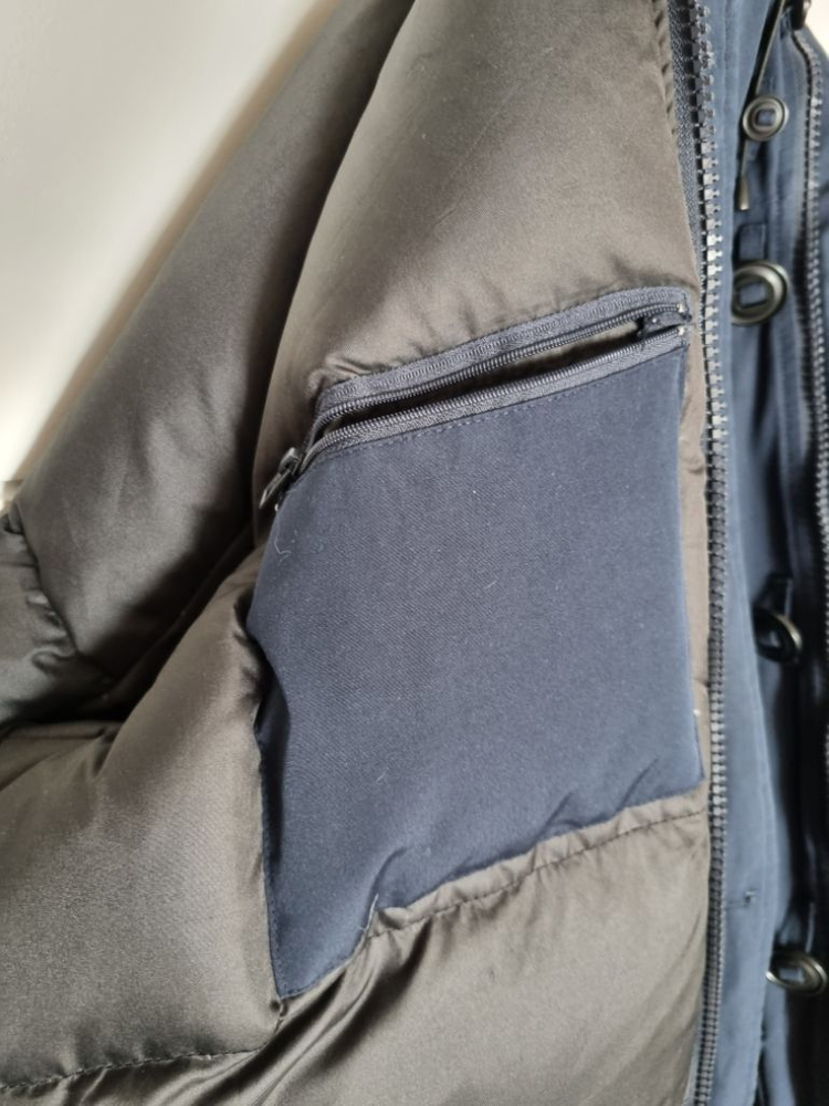 남색 남성후드패딩L--3