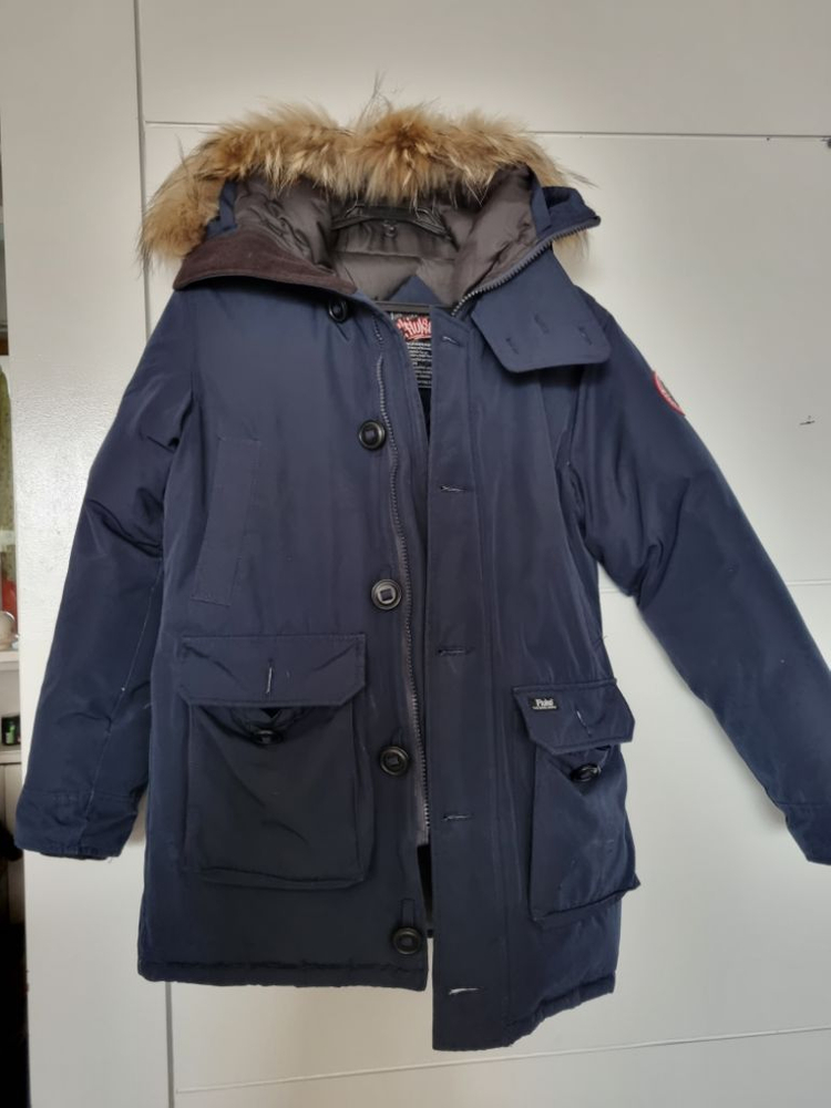 남색 남성후드패딩L--5