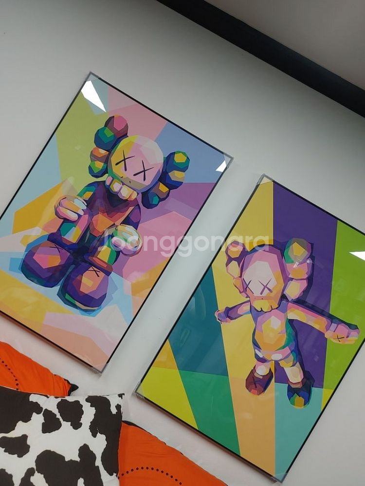 베어브릭 카우스 대형 그림 액자 파규어 인테리어 소품--3