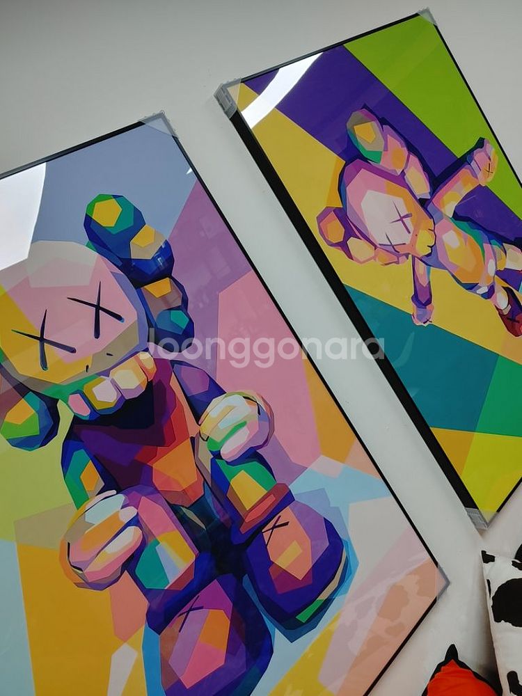 베어브릭 카우스 대형 그림 액자 파규어 인테리어 소품--6
