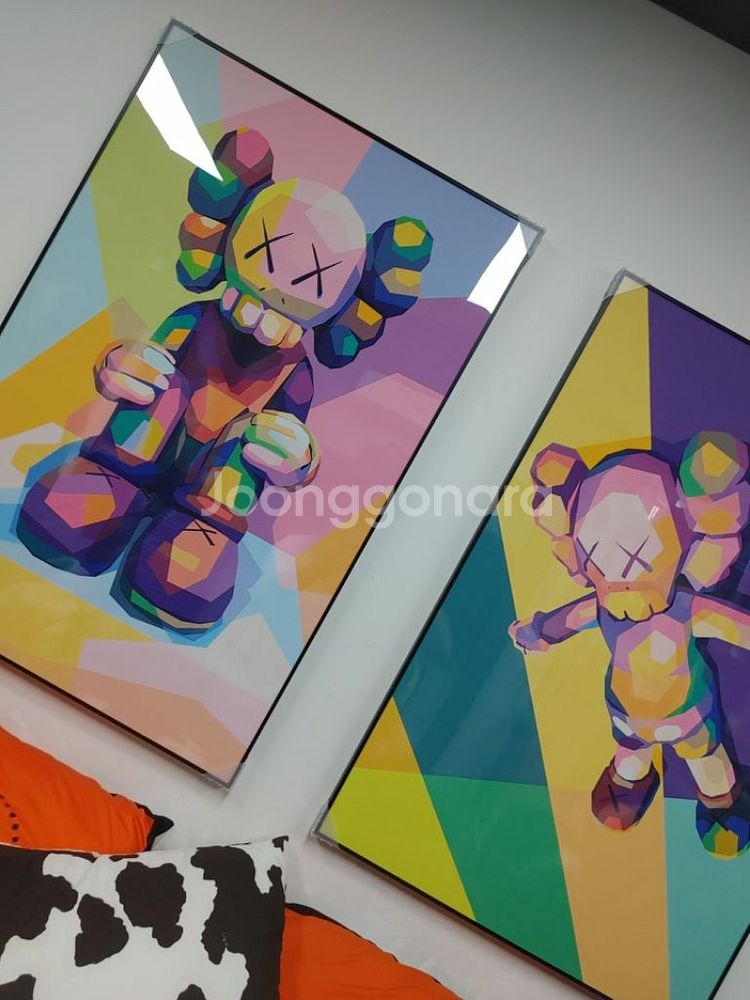 베어브릭 카우스 대형 그림 액자 파규어 인테리어 소품--5