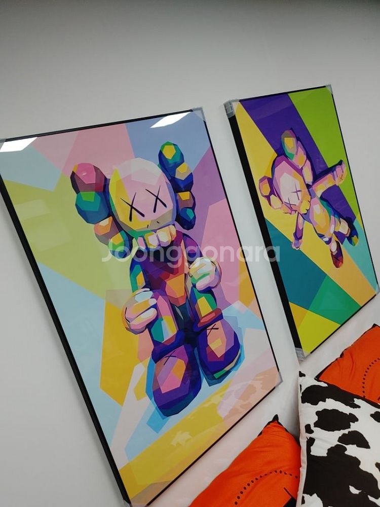 베어브릭 카우스 대형 그림 액자 파규어 인테리어 소품--8
