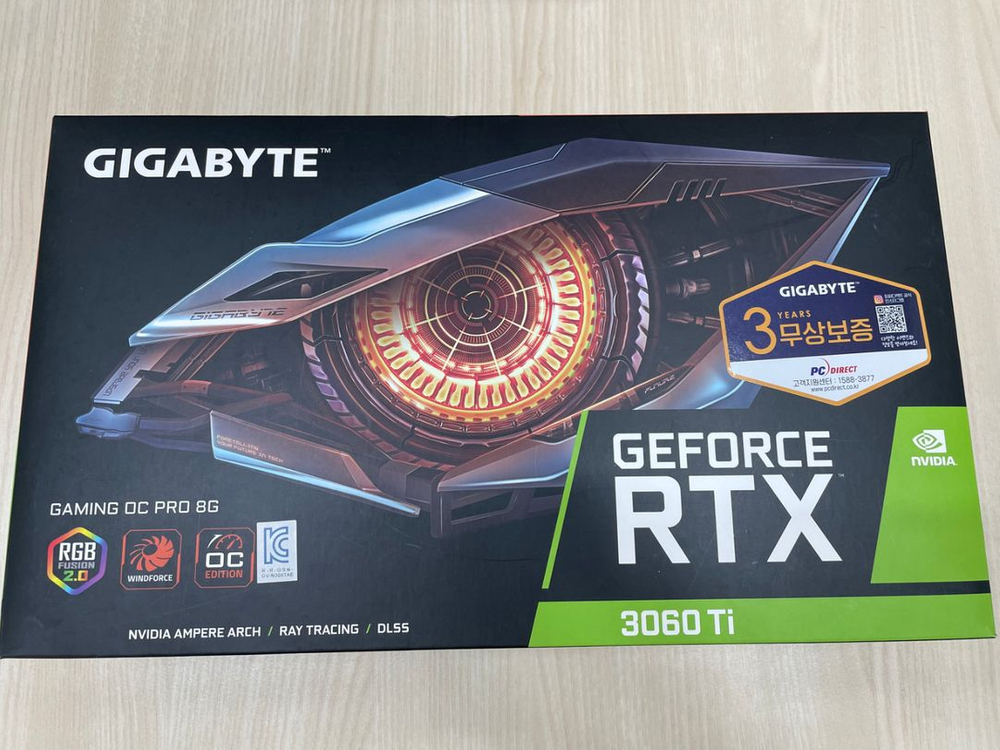 그래픽카드 GIGABYTE 지포스 RTX 3060 Ti 이미지