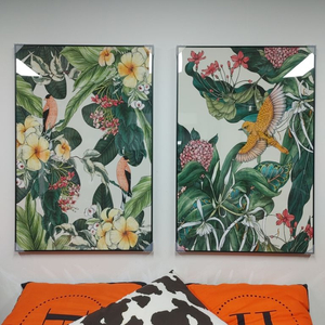 디올 대형 자연 꽃 새 그림 액자 대형 인테리어 소품