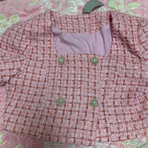 핑크 트위드자켓