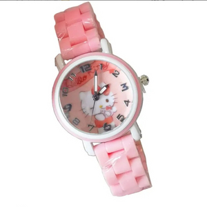 핑크 리본 헬로키티 손목시계
