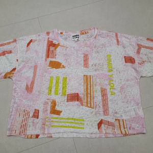 (새상품) 빔바이롤라 화이트 루즈핏 프린트 티셔츠