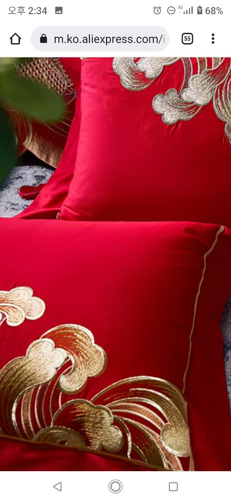 이불세트 8피스 킹 사이즈 (이불 커버, 사각배게 커버 이미지