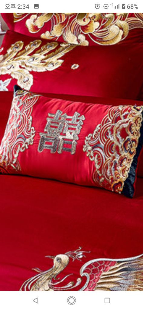 이불세트 8피스 킹 사이즈 (이불 커버, 사각배게 커버 이미지