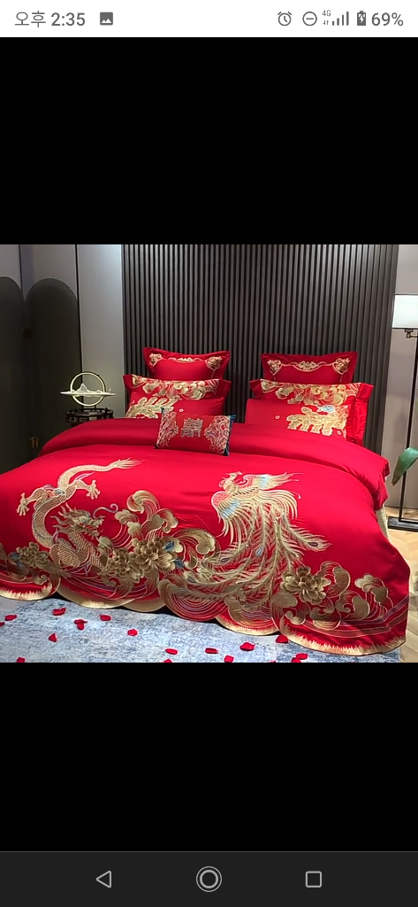 이불세트 8피스 킹 사이즈 (이불 커버, 사각배게 커버 이미지