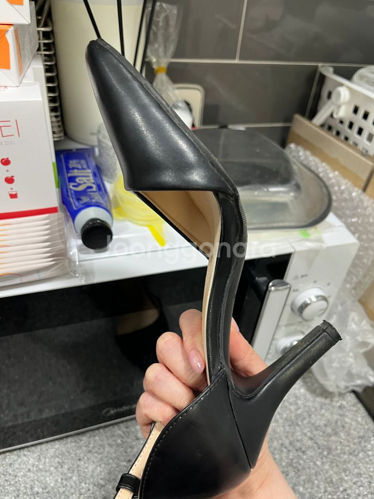 메이윤 제작 스트랩 힐 구두 230 블랙 팝니다--5